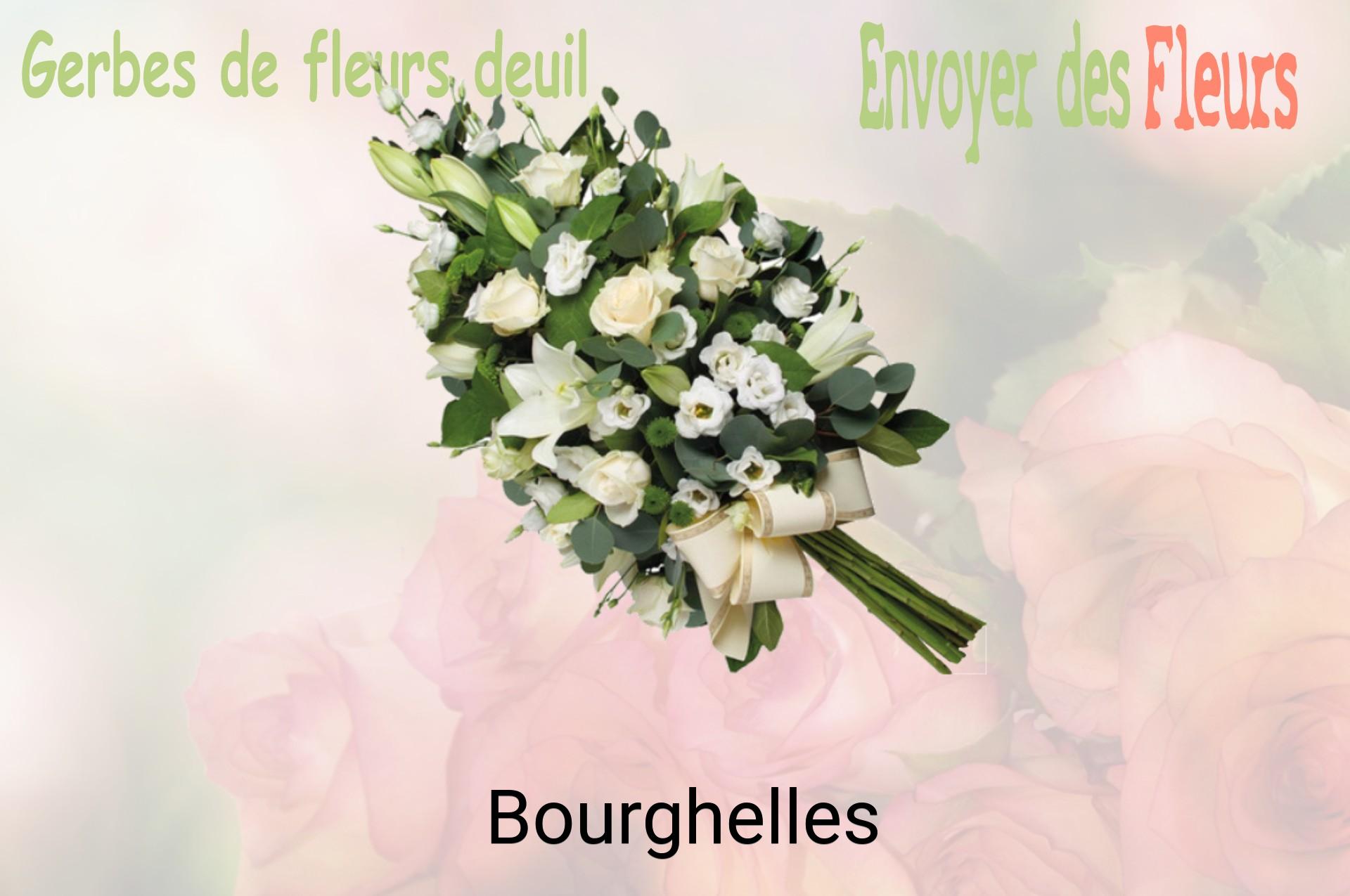 Gerbe de fleurs de deuil livrée à Bourghelles